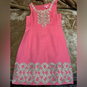 Size 4 Lilly Pulitzer dress. Coral & gold